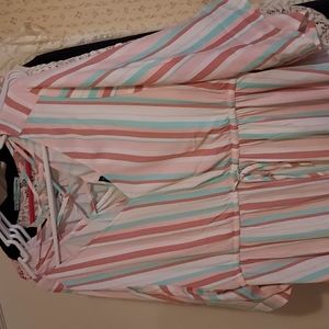 Torrid pastel striped, empire waist long top
